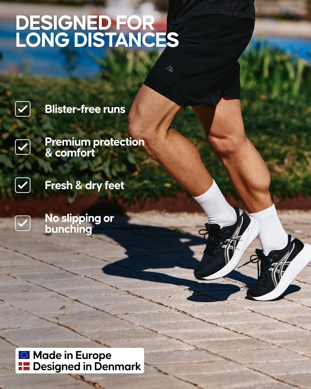 Ultra-Comfort Crew Running Socks, Performance Socks, Men & Women - 3 or 5 Pack