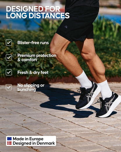 Ultra-Comfort Crew Running Socks, Performance Socks, Men & Women - 3 or 5 Pack